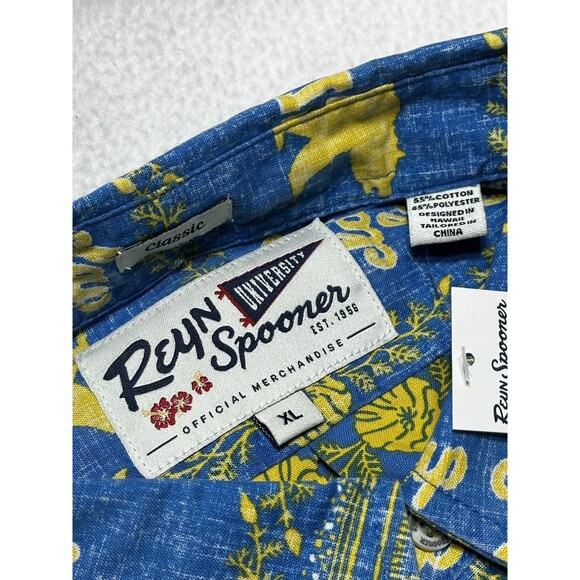 Reyn Spooner UCLA Bruins Mens Classic Hawaiian 1/4 Button Shirt XL New NWT *READ - Picture 5 of 10